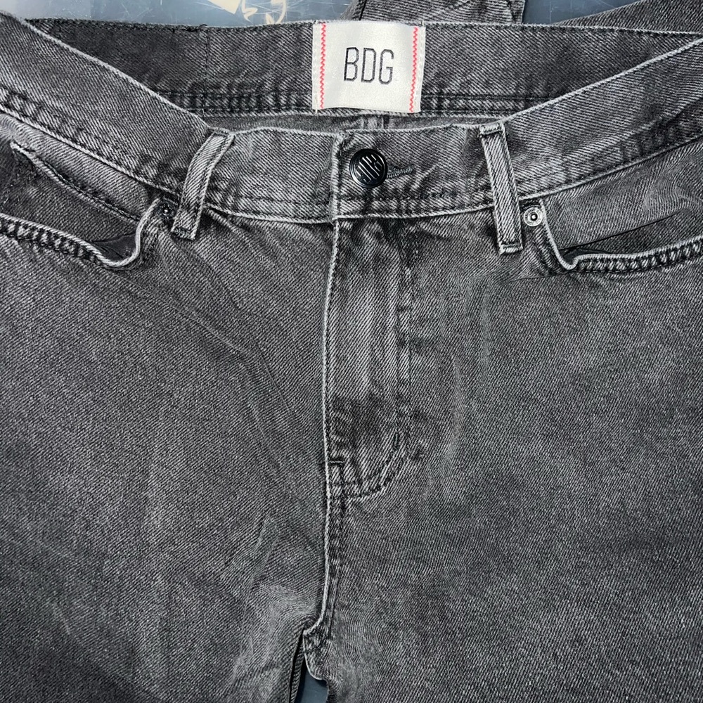 Urban Outfitters Gray Straight Jeans with Modern Fit